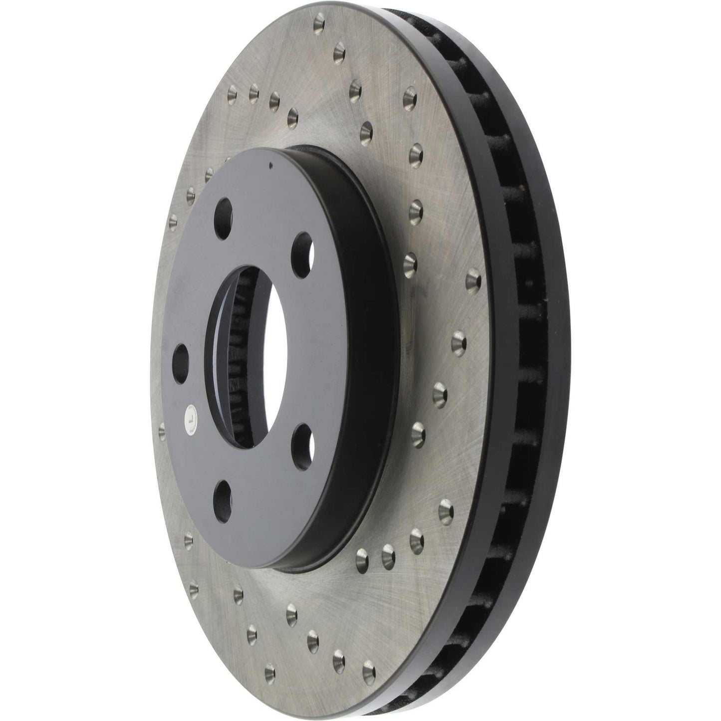 StopTech Sport Cross Drilled Brake Rotor; Front Left