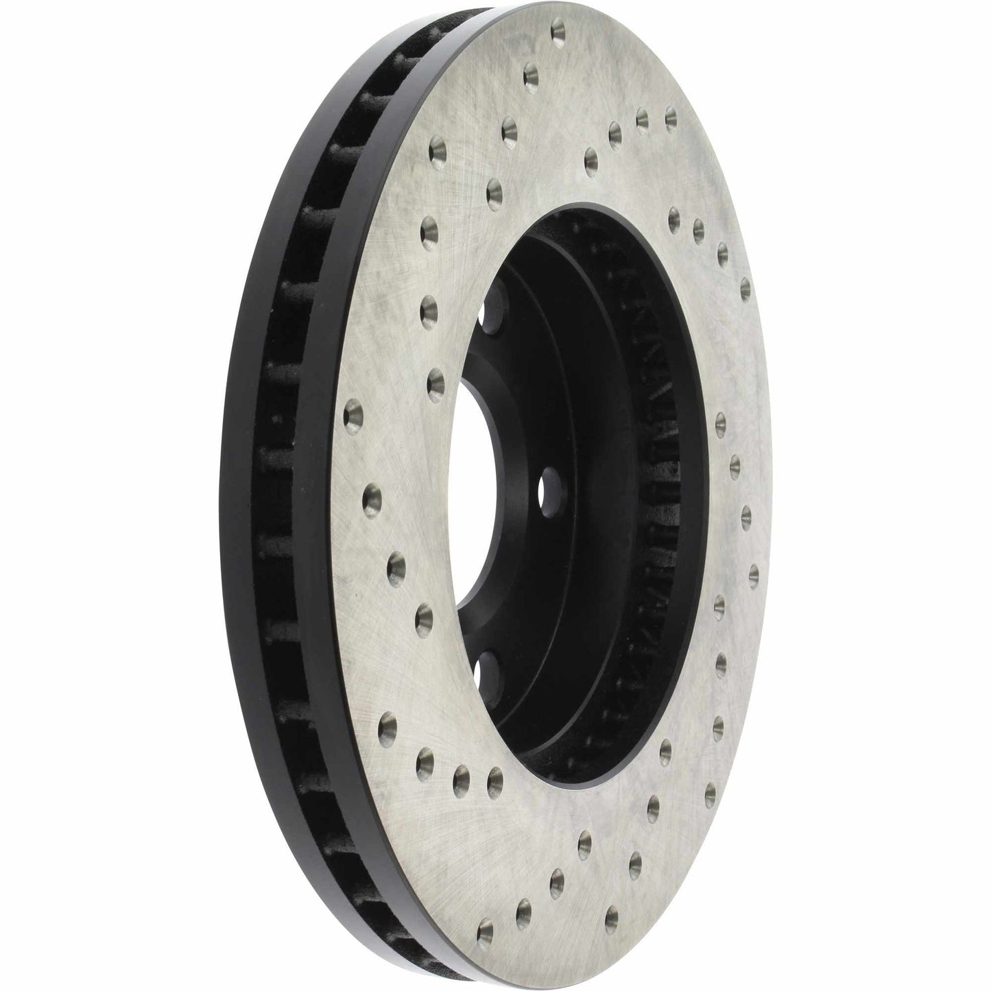 StopTech Sport Cross Drilled Brake Rotor; Front Left