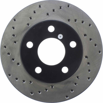 StopTech Sport Cross Drilled Brake Rotor; Front Right