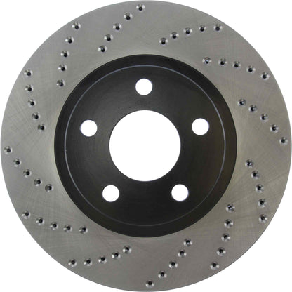 StopTech Sport Cross Drilled Brake Rotor; Front Right