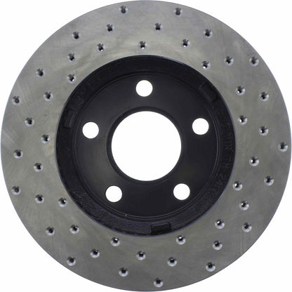 StopTech Sport Cross Drilled Brake Rotor; Front Left