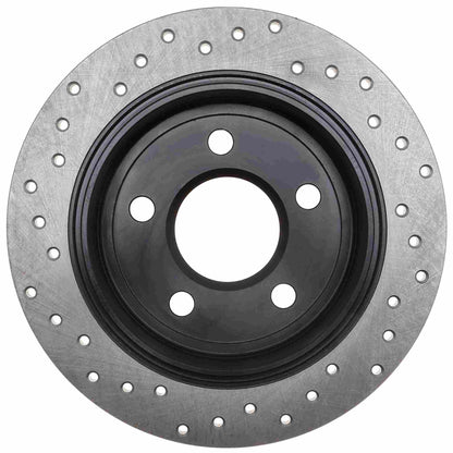 StopTech Sport Cross Drilled Brake Rotor; Rear Left