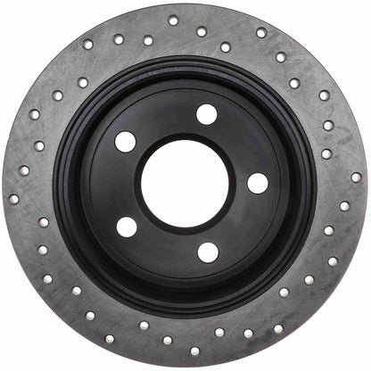 StopTech Sport Cross Drilled Brake Rotor; Rear Right
