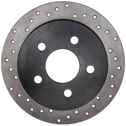 StopTech Sport Cross Drilled Brake Rotor; Rear Right