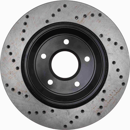 StopTech Sport Cryo Cross Drilled Brake Rotor; Front Left