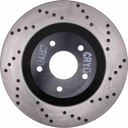 StopTech Sport Cryo Cross Drilled Brake Rotor; Front Left