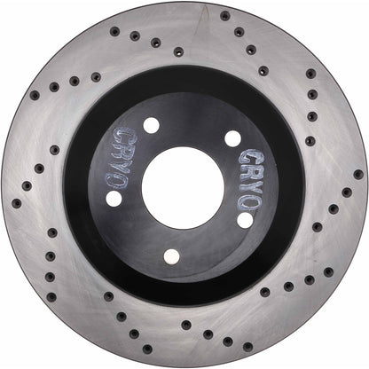 StopTech Sport Cryo Cross Drilled Brake Rotor; Front Left