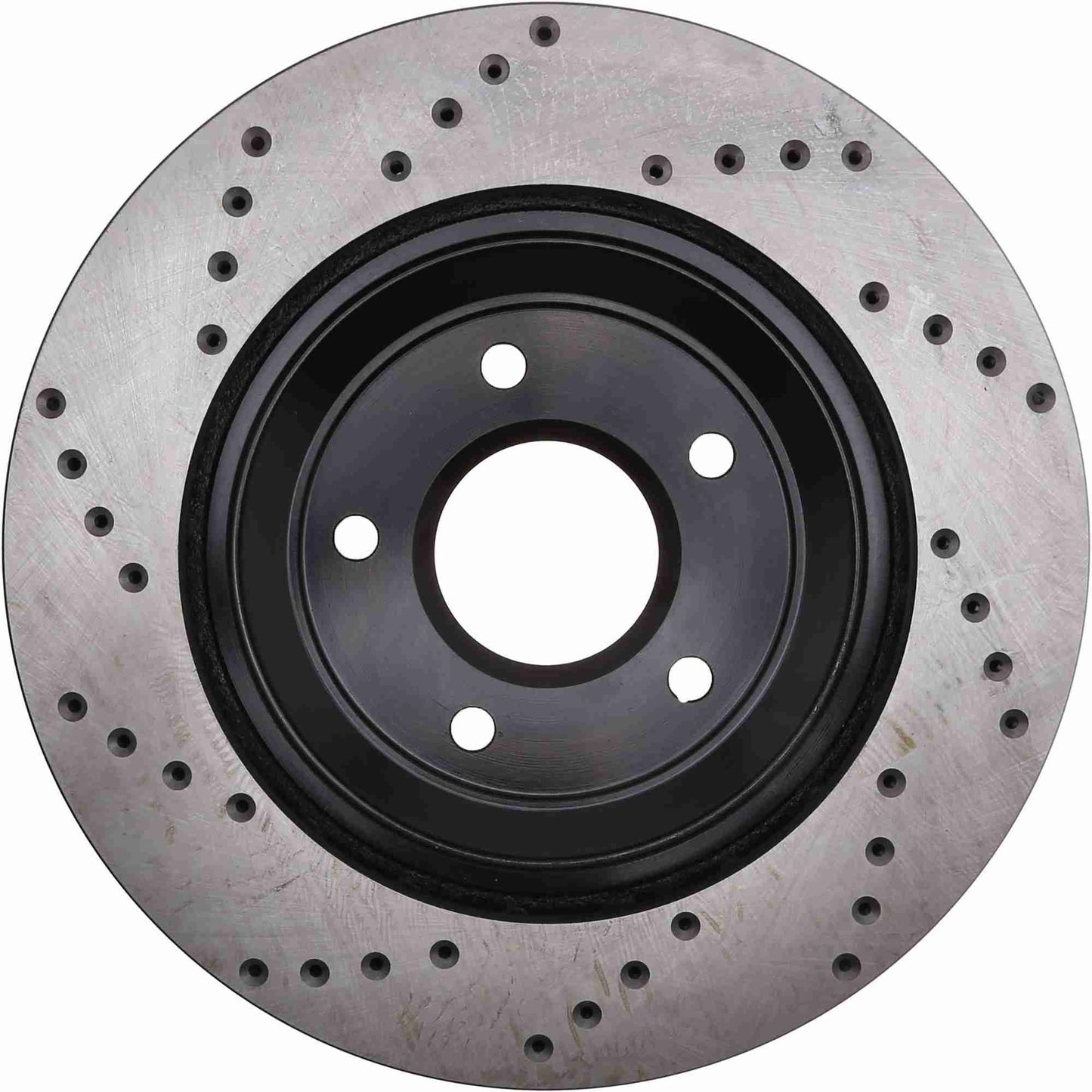 StopTech Sport Cross Drilled Brake Rotor; Front Left