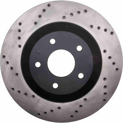 StopTech Sport Cross Drilled Brake Rotor; Front Right