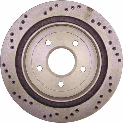 StopTech Sport Cross Drilled Brake Rotor; Rear Left