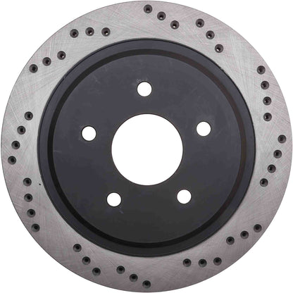 StopTech Sport Cross Drilled Brake Rotor; Rear Left