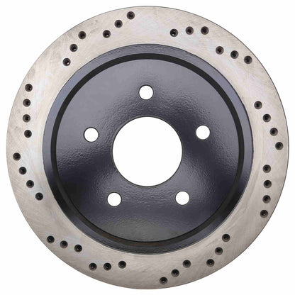 StopTech Sport Cross Drilled Brake Rotor; Rear Right