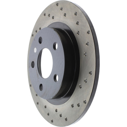 StopTech Sport Cross Drilled Brake Rotor; Rear Left