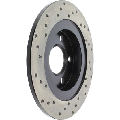 StopTech Sport Cross Drilled Brake Rotor; Rear Left