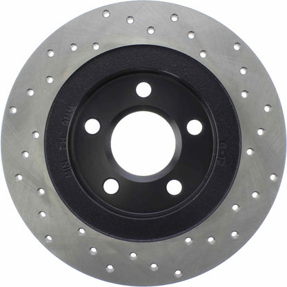 StopTech Sport Cross Drilled Brake Rotor; Rear Right