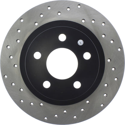 StopTech Sport Cross Drilled Brake Rotor; Rear Right