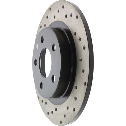 StopTech Sport Cross Drilled Brake Rotor; Rear Right