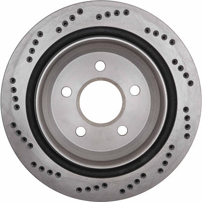 StopTech Sport Cross Drilled Brake Rotor; Rear Left