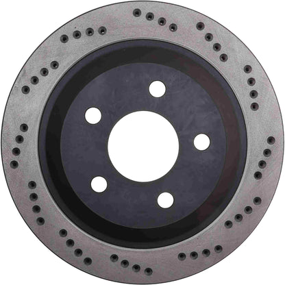 StopTech Sport Cross Drilled Brake Rotor; Rear Left