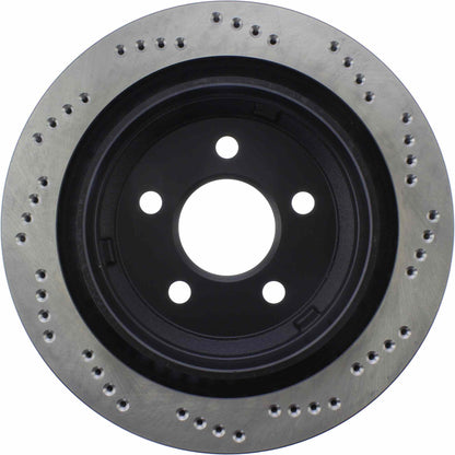 StopTech Sport Cross Drilled Brake Rotor; Rear Right
