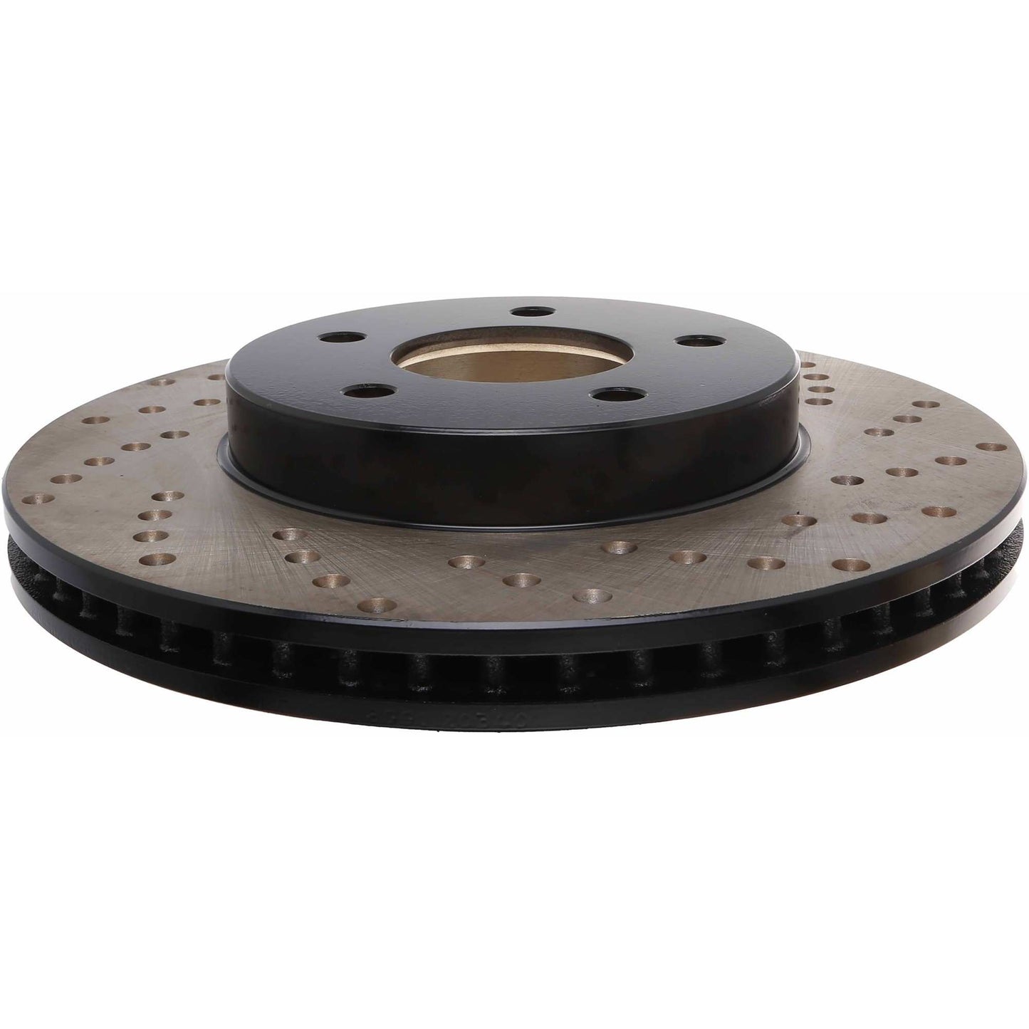 StopTech Sport Cross Drilled Brake Rotor; Front Left
