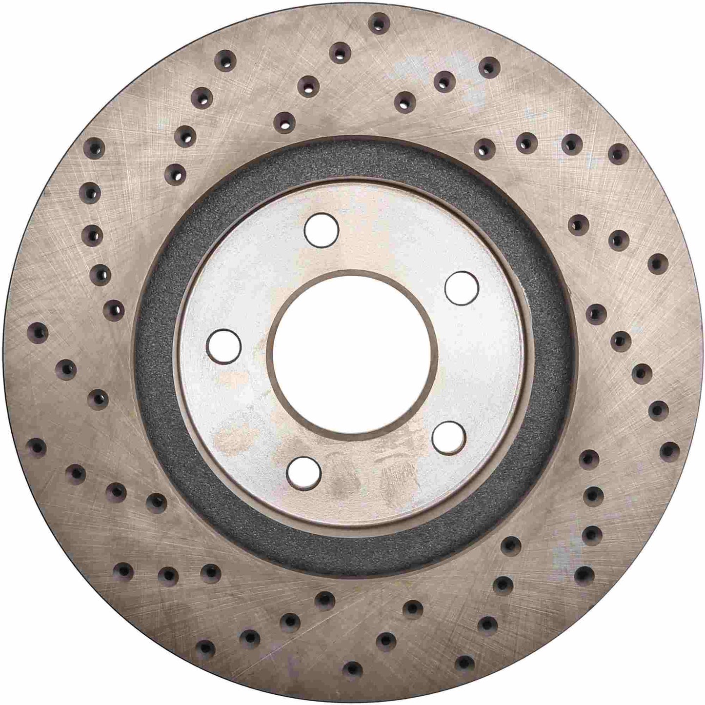 StopTech Sport Cross Drilled Brake Rotor; Front Left