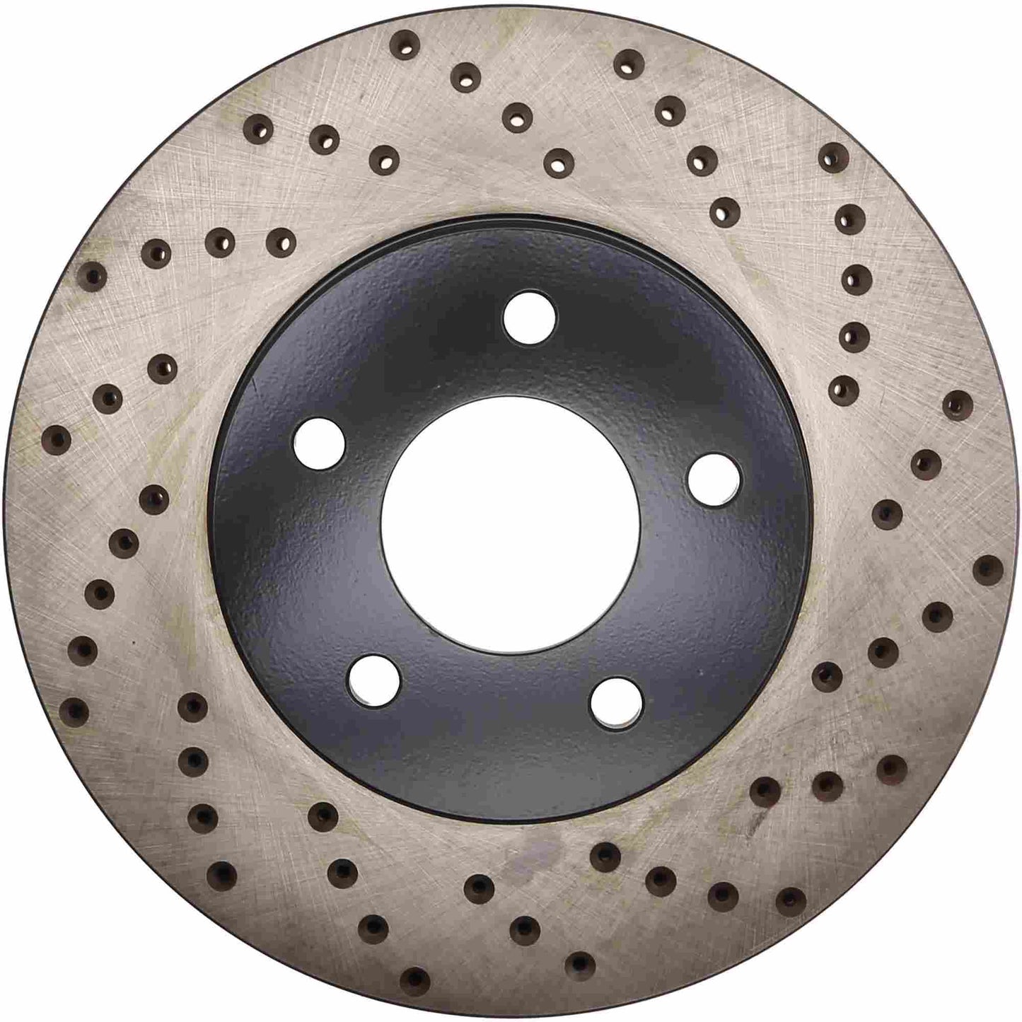 StopTech Sport Cross Drilled Brake Rotor; Front Left