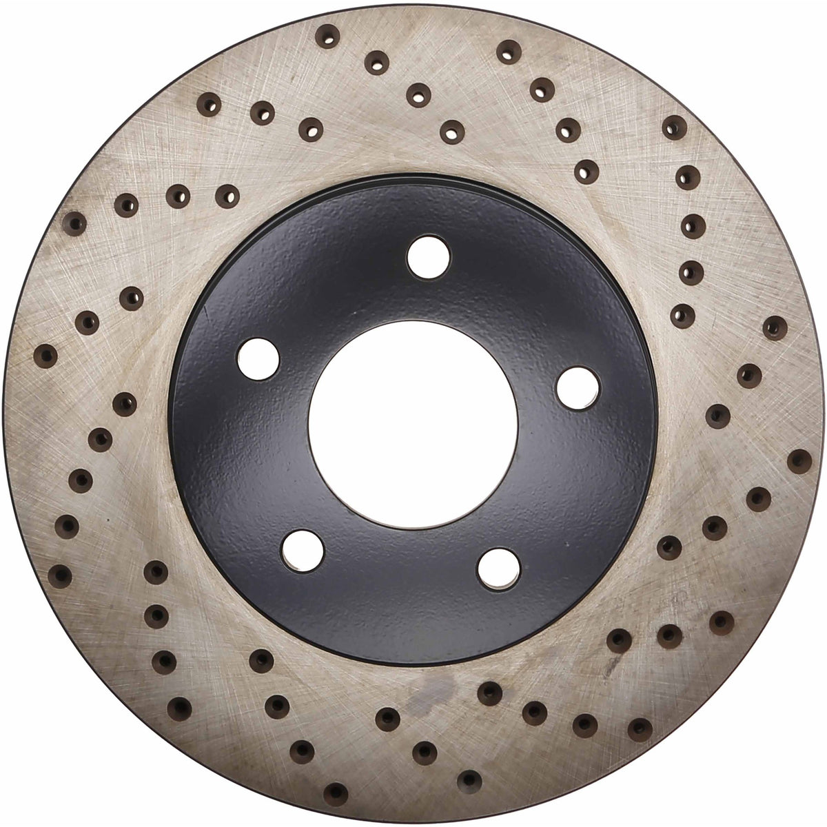 StopTech Sport Cross Drilled Brake Rotor; Front Left