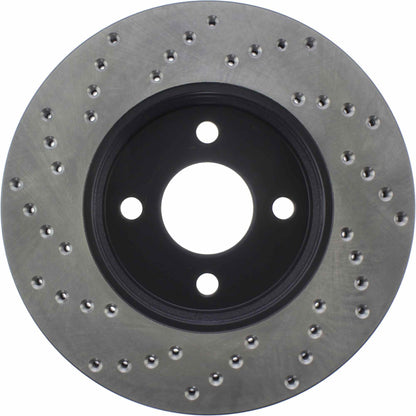 StopTech Sport Cross Drilled Brake Rotor; Front Left