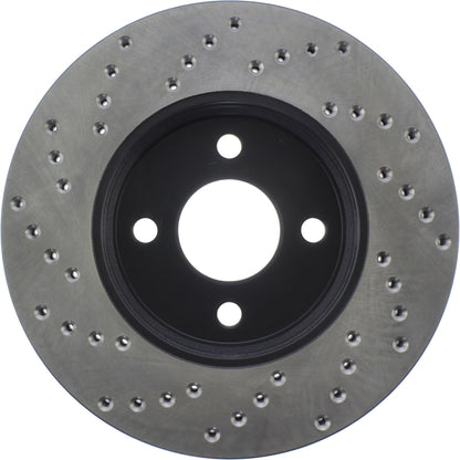 StopTech Sport Cross Drilled Brake Rotor; Front Left