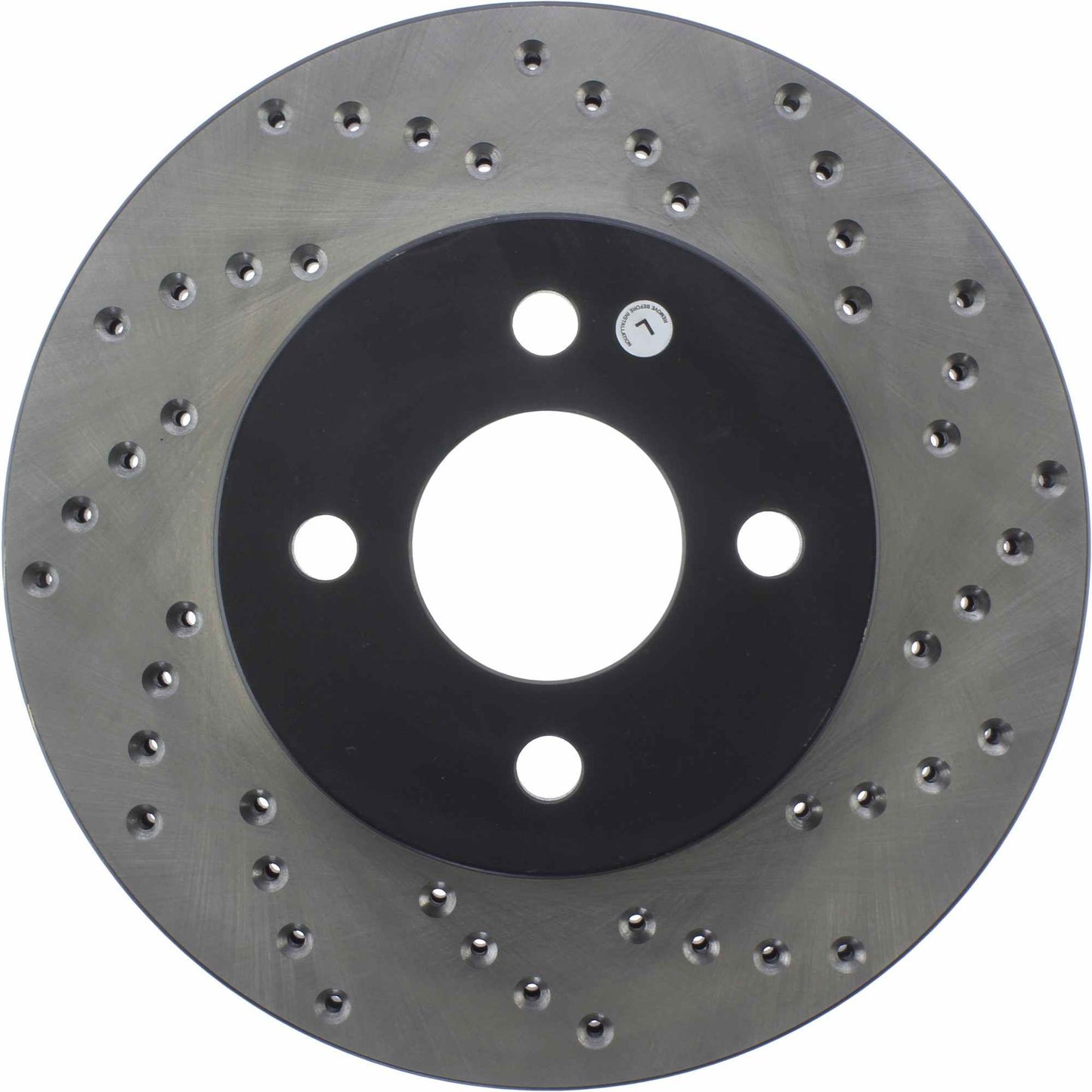StopTech Sport Cross Drilled Brake Rotor; Front Left