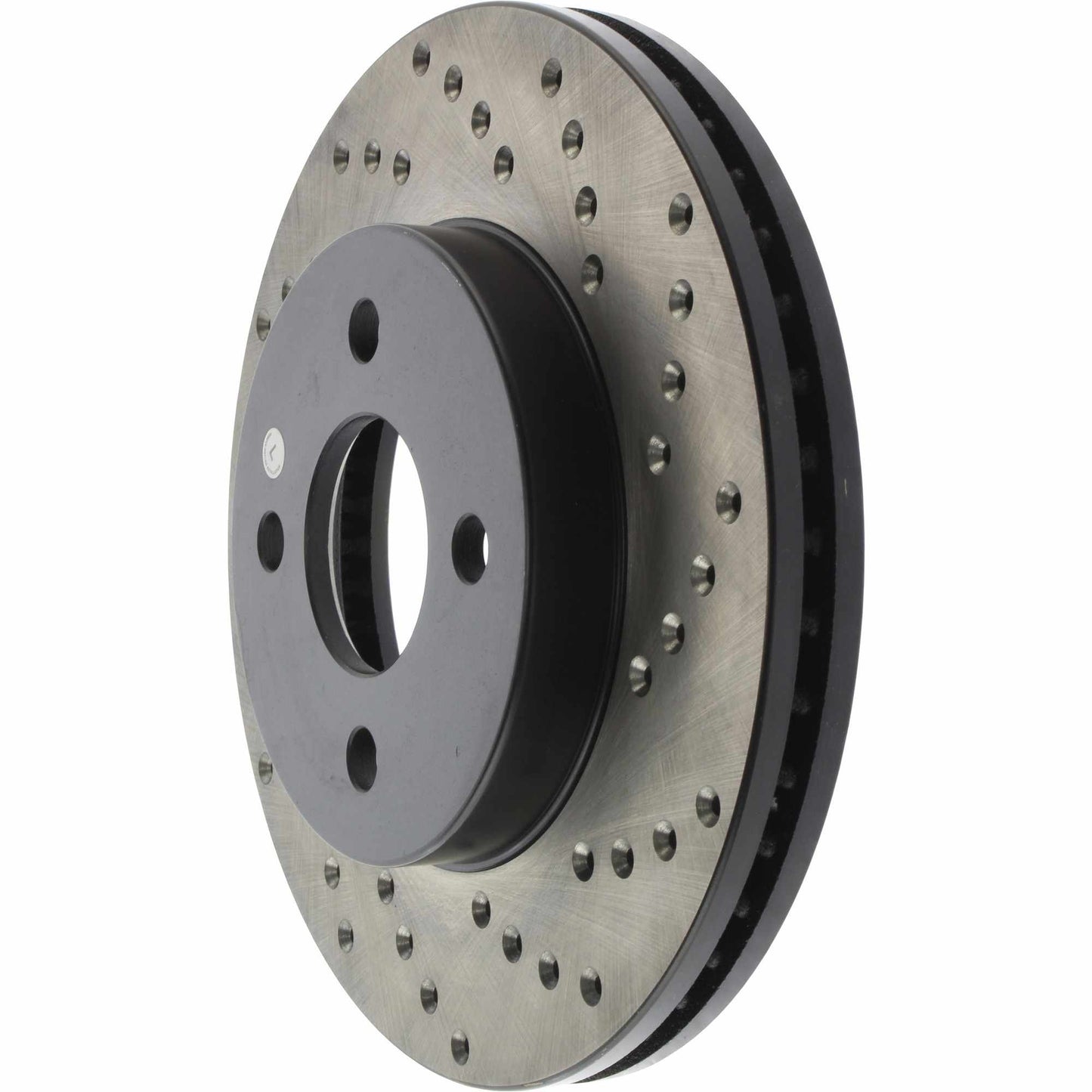StopTech Sport Cross Drilled Brake Rotor; Front Left