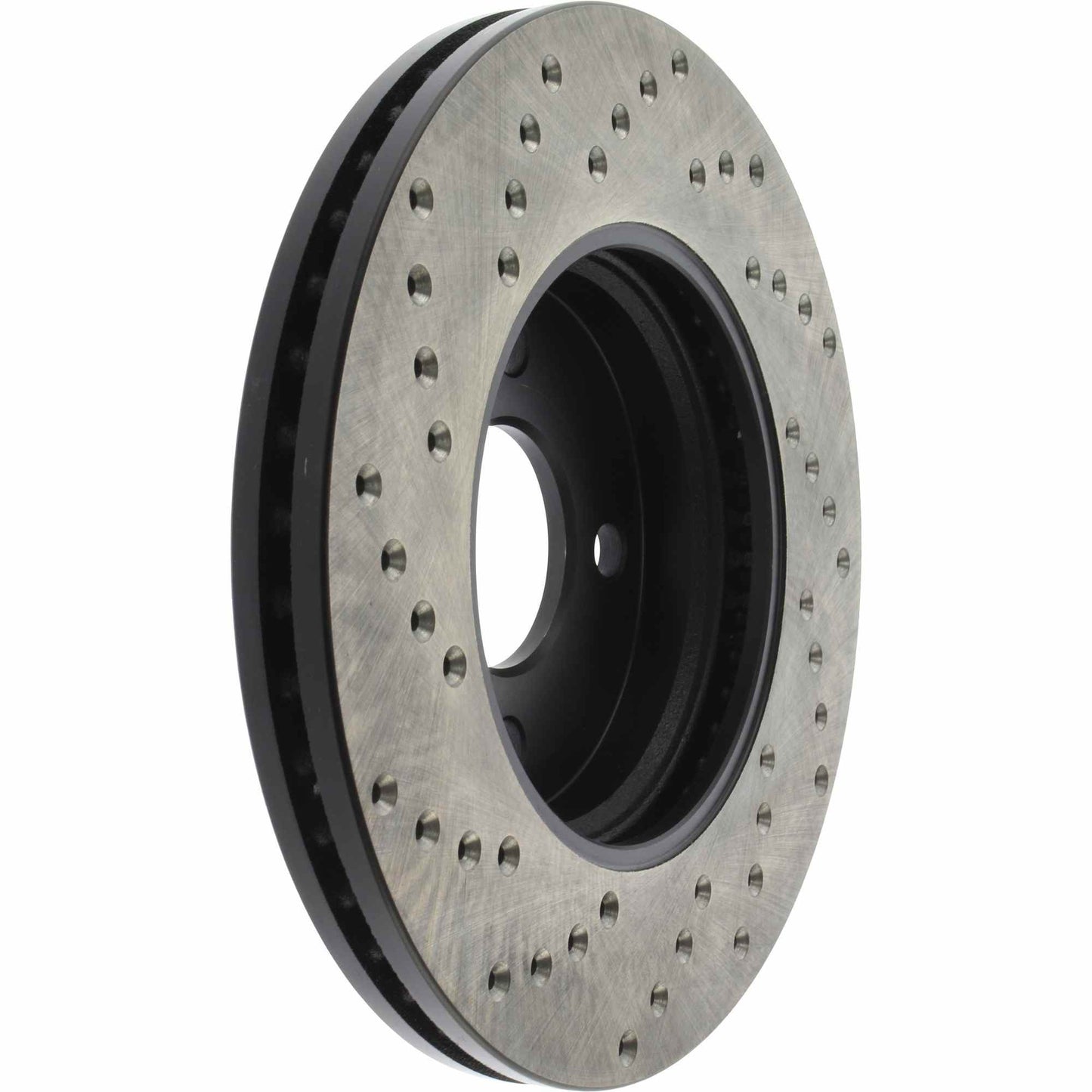 StopTech Sport Cross Drilled Brake Rotor; Front Left