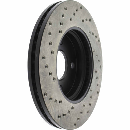StopTech Sport Cross Drilled Brake Rotor; Front Left