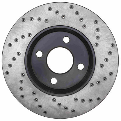StopTech Sport Cross Drilled Brake Rotor; Front Right