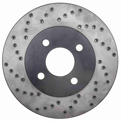 StopTech Sport Cross Drilled Brake Rotor; Front Right