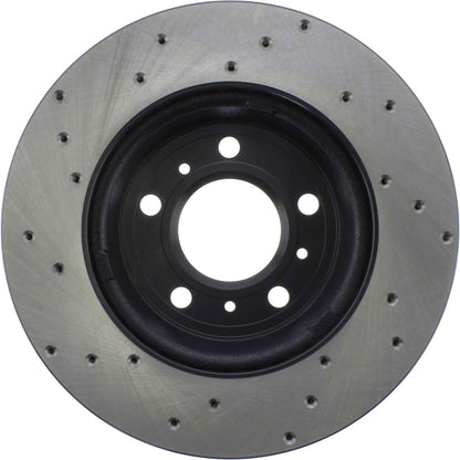StopTech Sport Cross Drilled Brake Rotor; Front Left