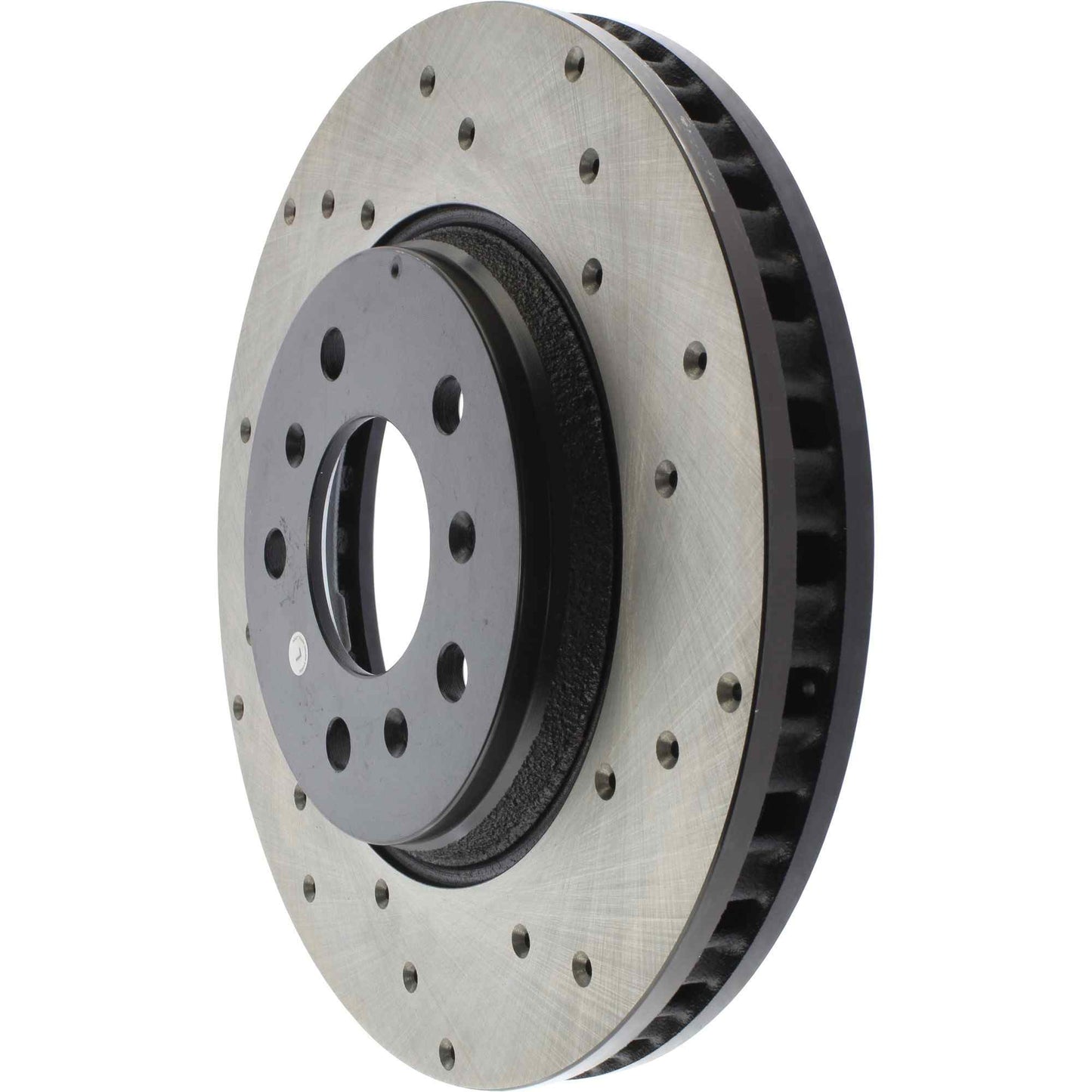 StopTech Sport Cross Drilled Brake Rotor; Front Left