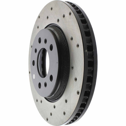 StopTech Sport Cross Drilled Brake Rotor; Front Right