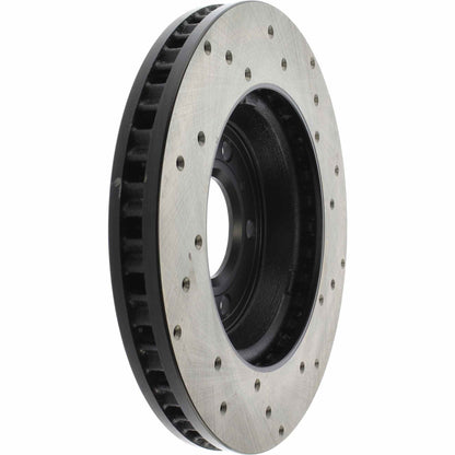 StopTech Sport Cross Drilled Brake Rotor; Front Right