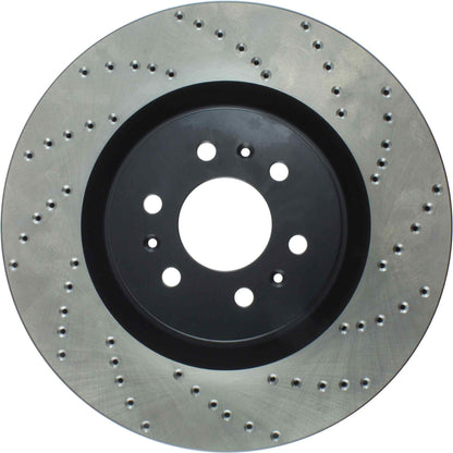 StopTech Sport Cryo Cross Drilled Brake Rotor; Front Left