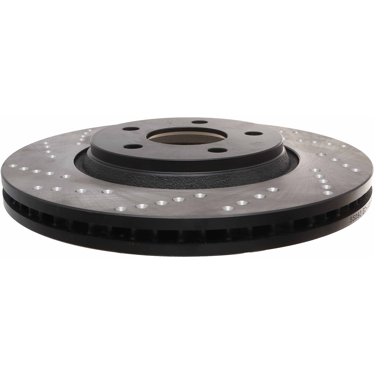 StopTech Sport Cross Drilled Brake Rotor; Front Left