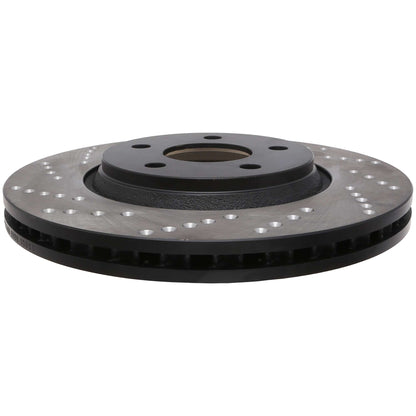 StopTech Sport Cross Drilled Brake Rotor; Front Right