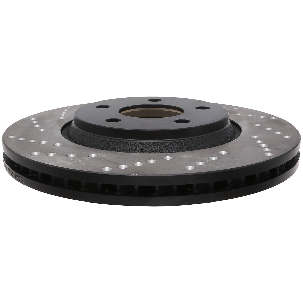 StopTech Sport Cross Drilled Brake Rotor; Front Right
