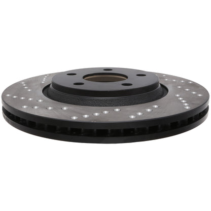 StopTech Sport Cross Drilled Brake Rotor; Front Right