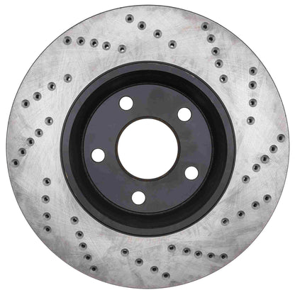 StopTech Sport Cross Drilled Brake Rotor; Front Right