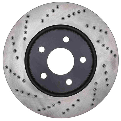 StopTech Sport Cross Drilled Brake Rotor; Front Right