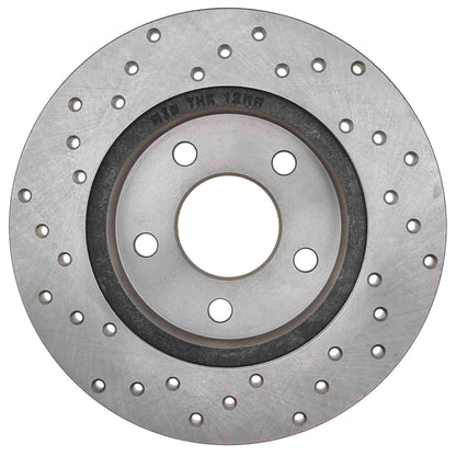 StopTech Sport Cross Drilled Brake Rotor; Rear Left
