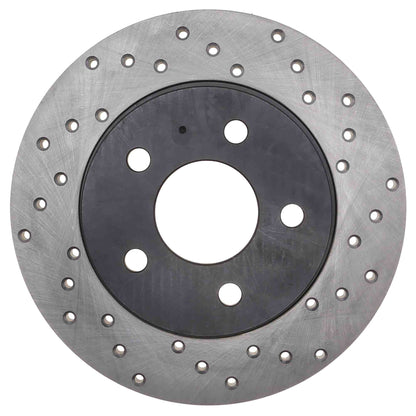 StopTech Sport Cross Drilled Brake Rotor; Rear Left