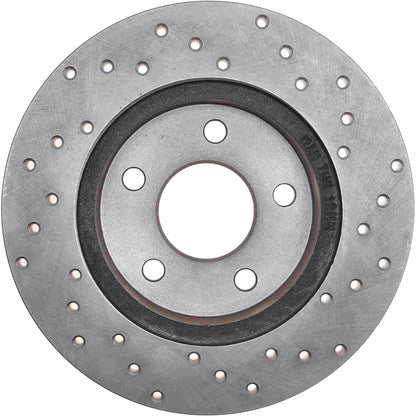 StopTech Sport Cross Drilled Brake Rotor; Rear Right